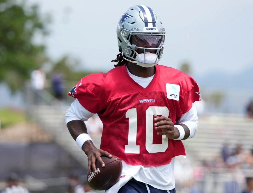 26687919-1753462348.jpeg Joe Milton de Cowboys fait connaître ses sentiments sur Dak Prescott qui prend en charge pendant le camp d’entraînement