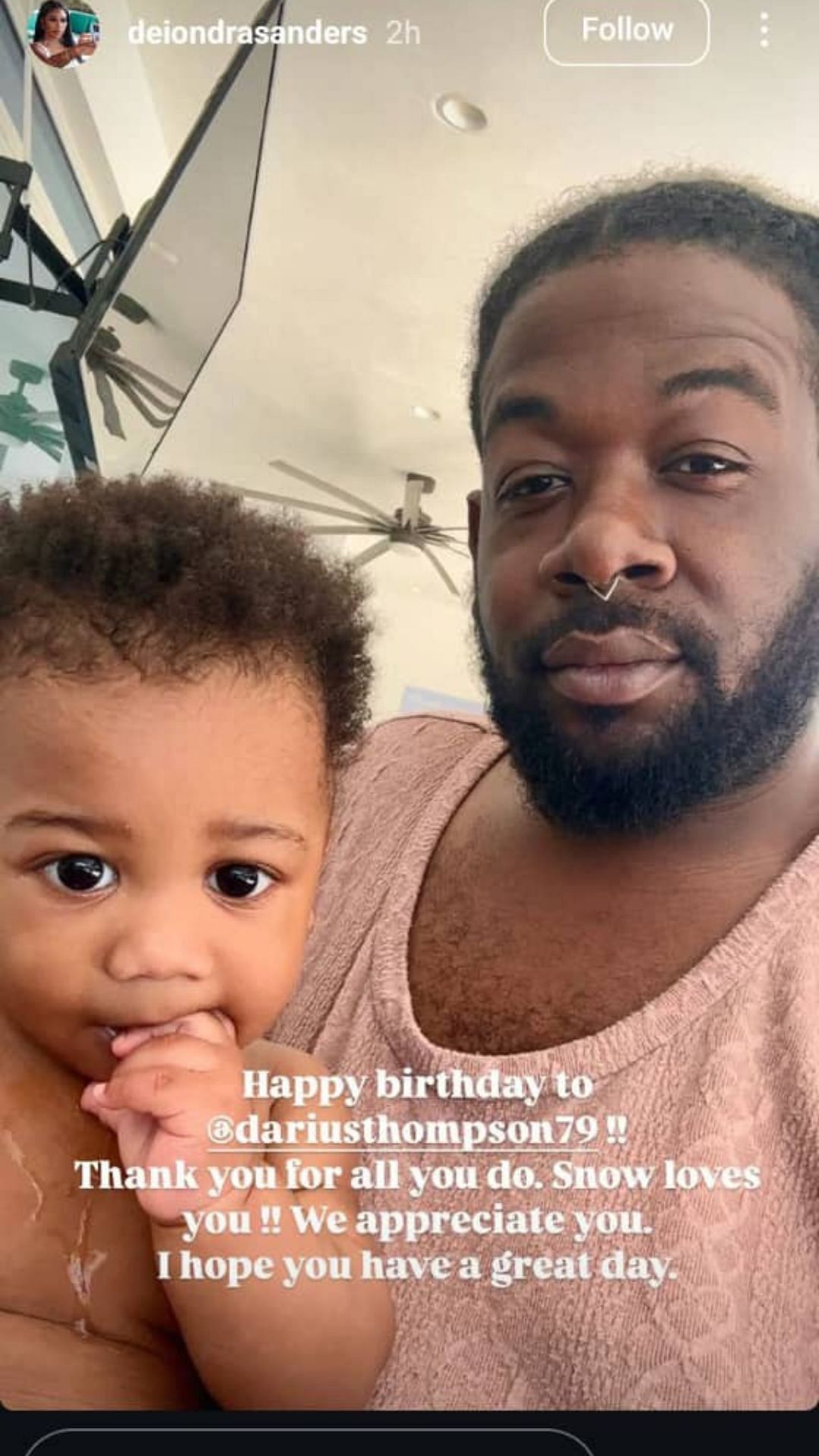 L'histoire Instagram de Deiondra Sanders