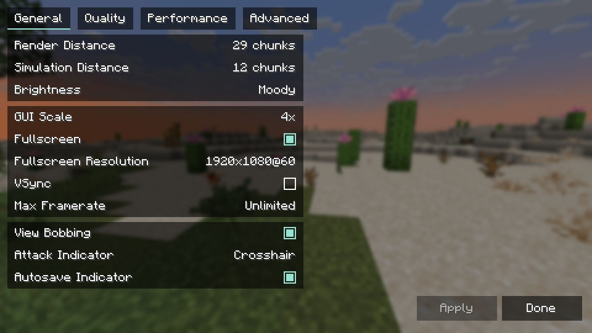 Ouvrez le jeu pour accéder aux fonctionnalités de Minecraft Sodium 1.21.8 (image via Sportskeeda Gaming || Sodium || Mojang)