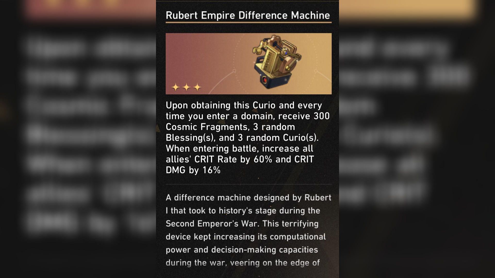Une curio de Rubert dans l'univers divergent (image via Hoyoverse)
