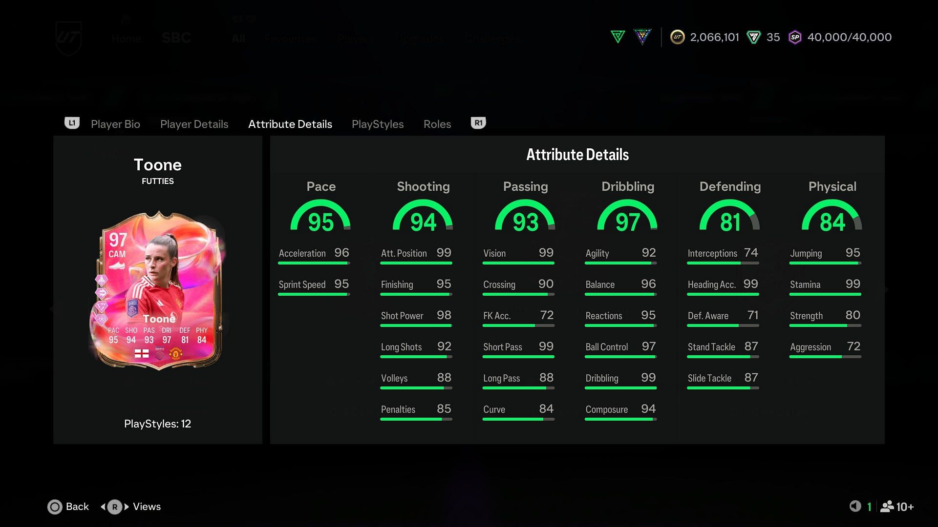 Les statistiques (image via EA Sports)
