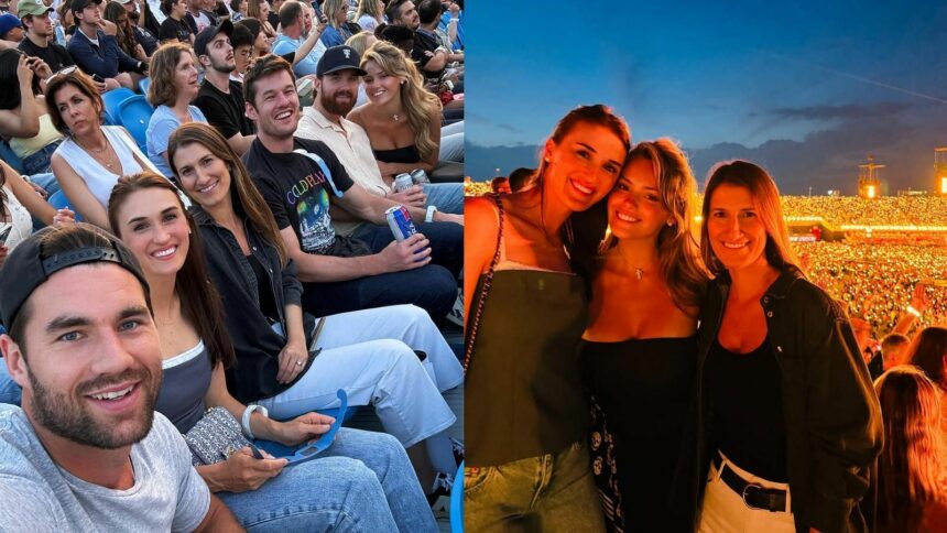 Tom Wilson et son épouse Taylor assistent à Coldplay Concert au Toronto’s Rogers Stadium avec des amis et une famille