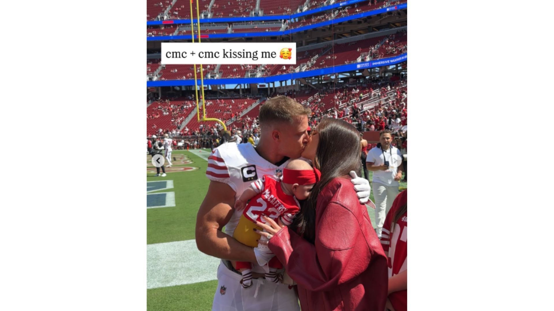 L'une des photos d'Olivia Culpo a partagée du premier match des 49ers de sa fille. (Photo via Instagram d'Olivia Culpo)