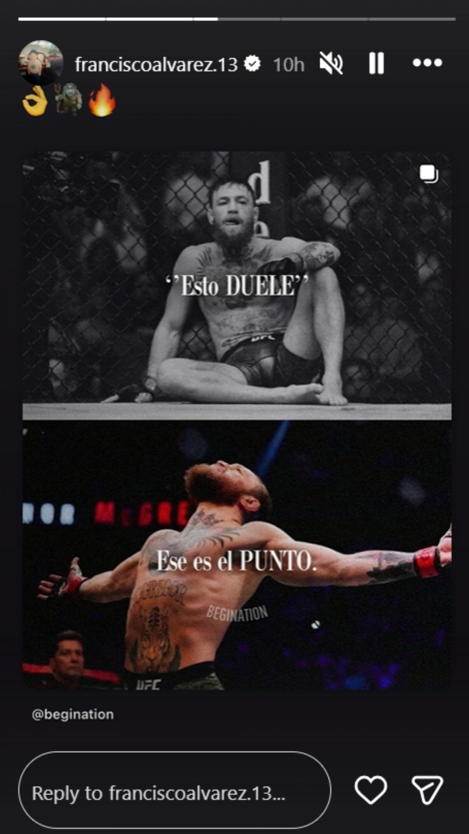 L'histoire Instagram de Francisco Alvarez [Image Source: Instagram/franciscoalvarez.13]