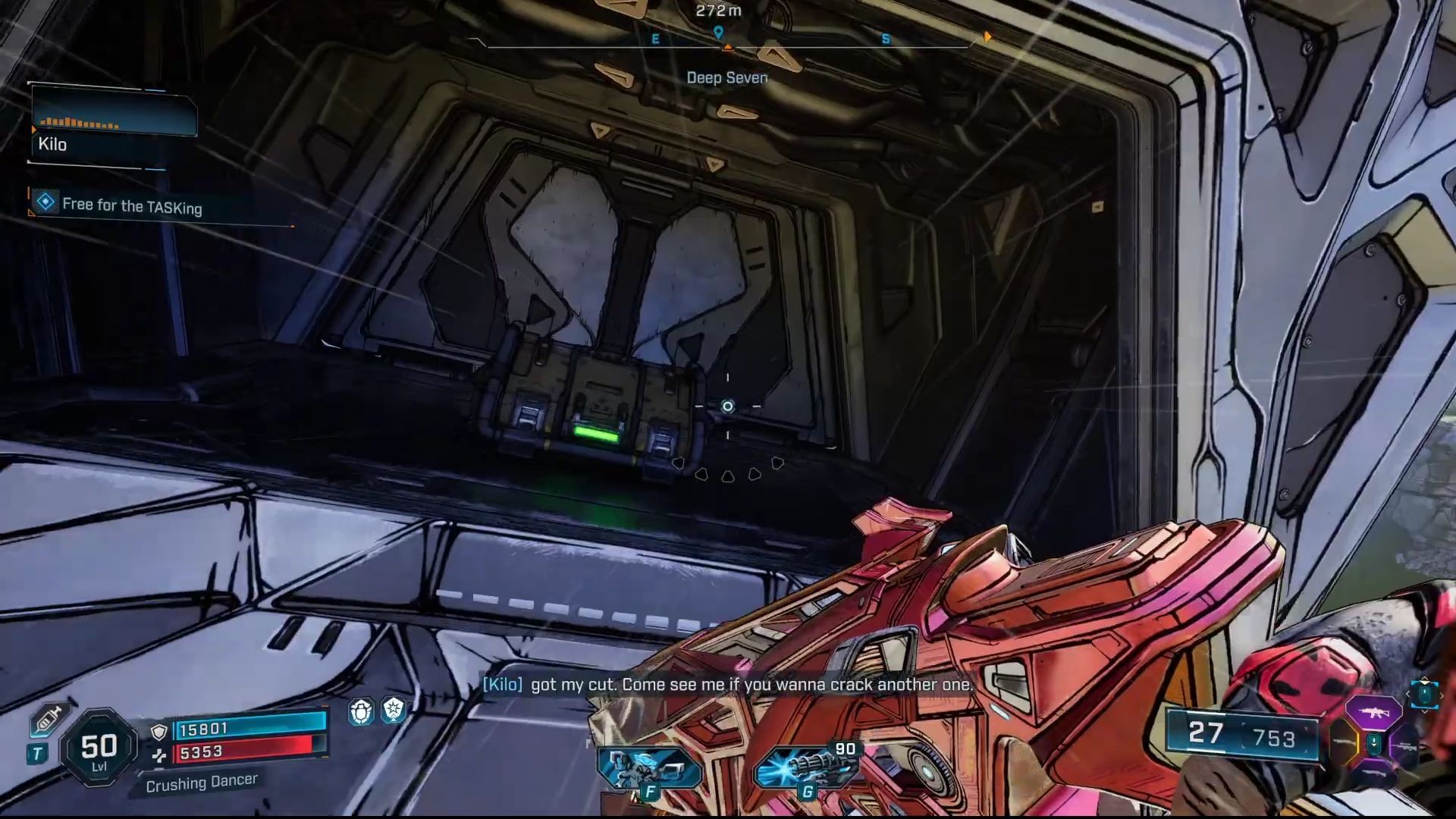 Ouvrez le cache d'arme à l'intérieur du pod de commande (image via YouTube / @ wowquest)